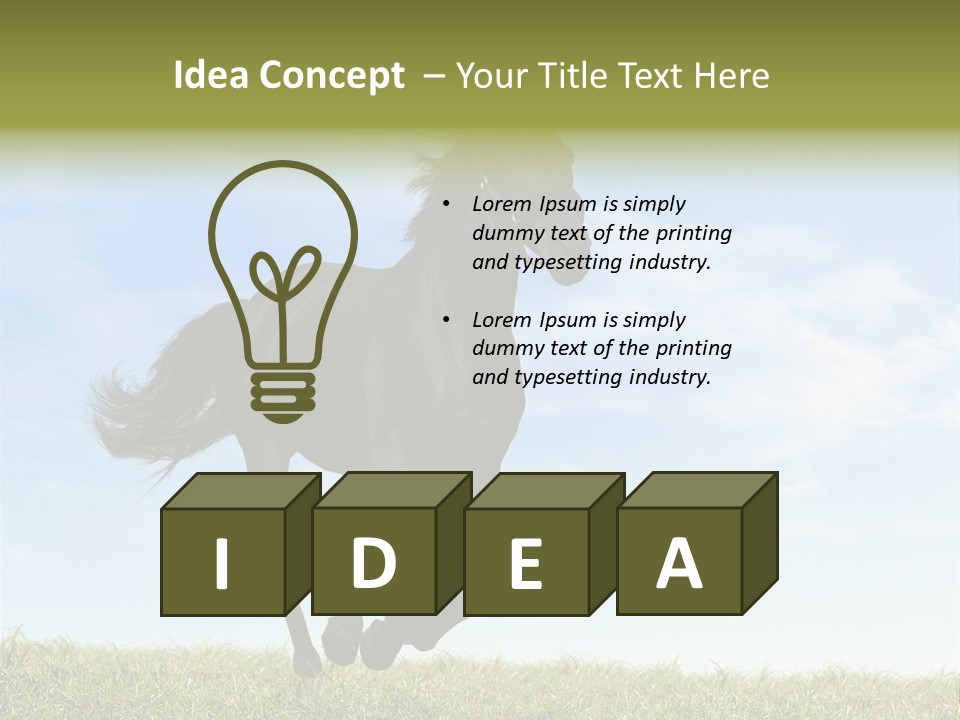 Event Fast Horse Horse PowerPoint Template