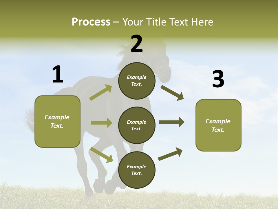 Event Fast Horse Horse PowerPoint Template