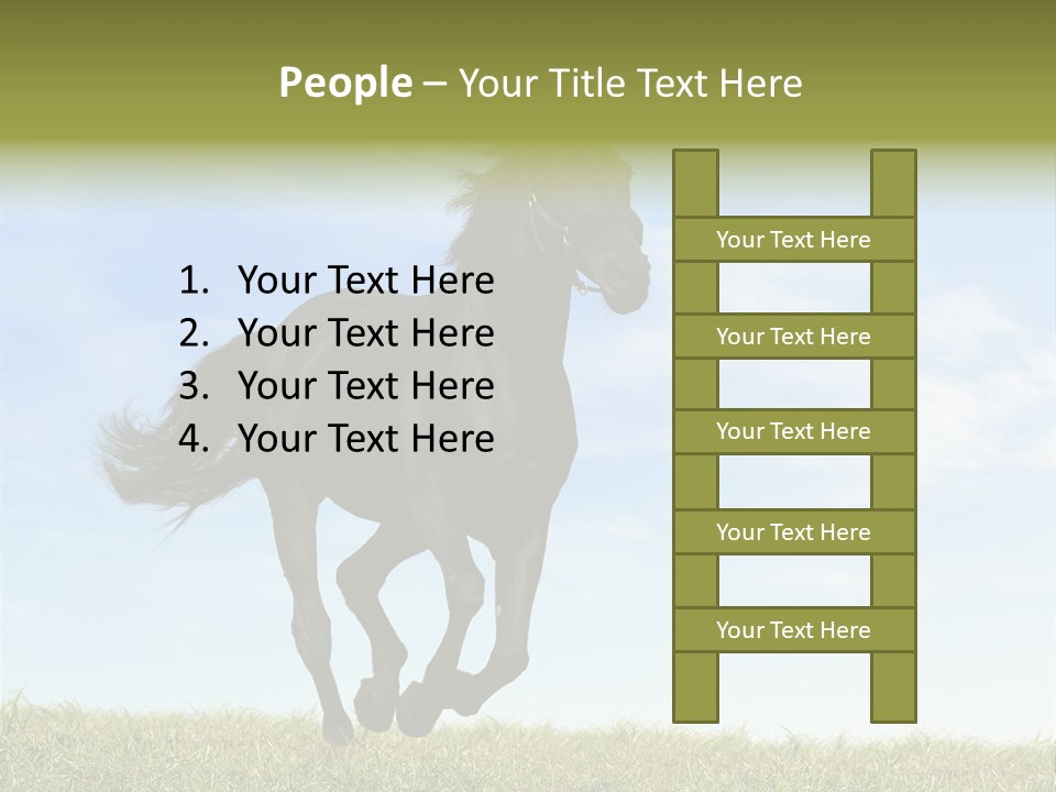 Event Fast Horse Horse PowerPoint Template