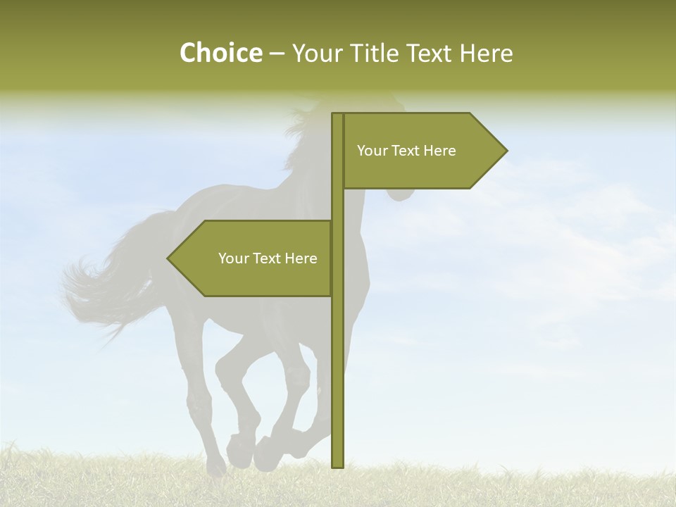 Event Fast Horse Horse PowerPoint Template