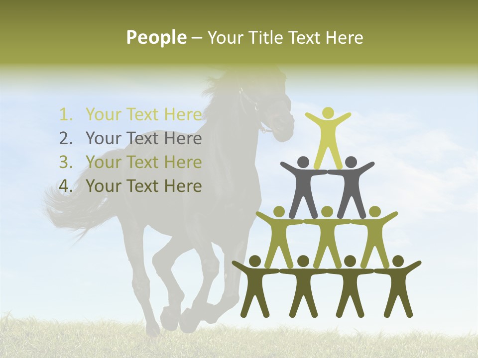Event Fast Horse Horse PowerPoint Template