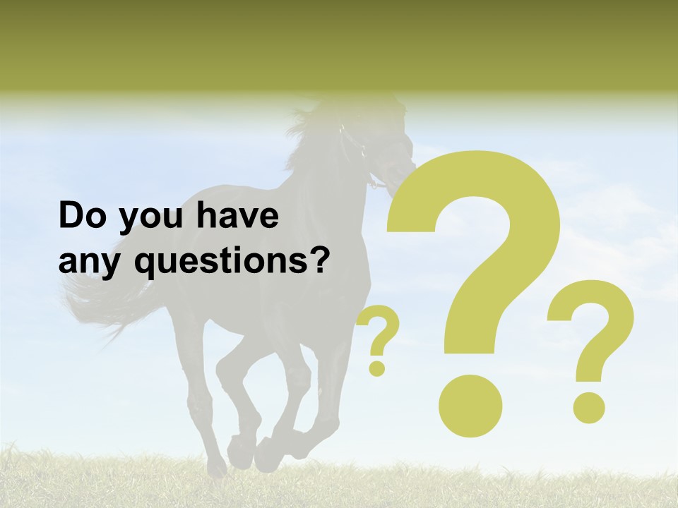 Event Fast Horse Horse PowerPoint Template