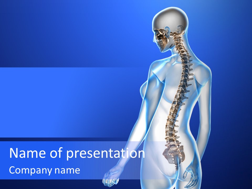 Vertebral Spine White PowerPoint Template