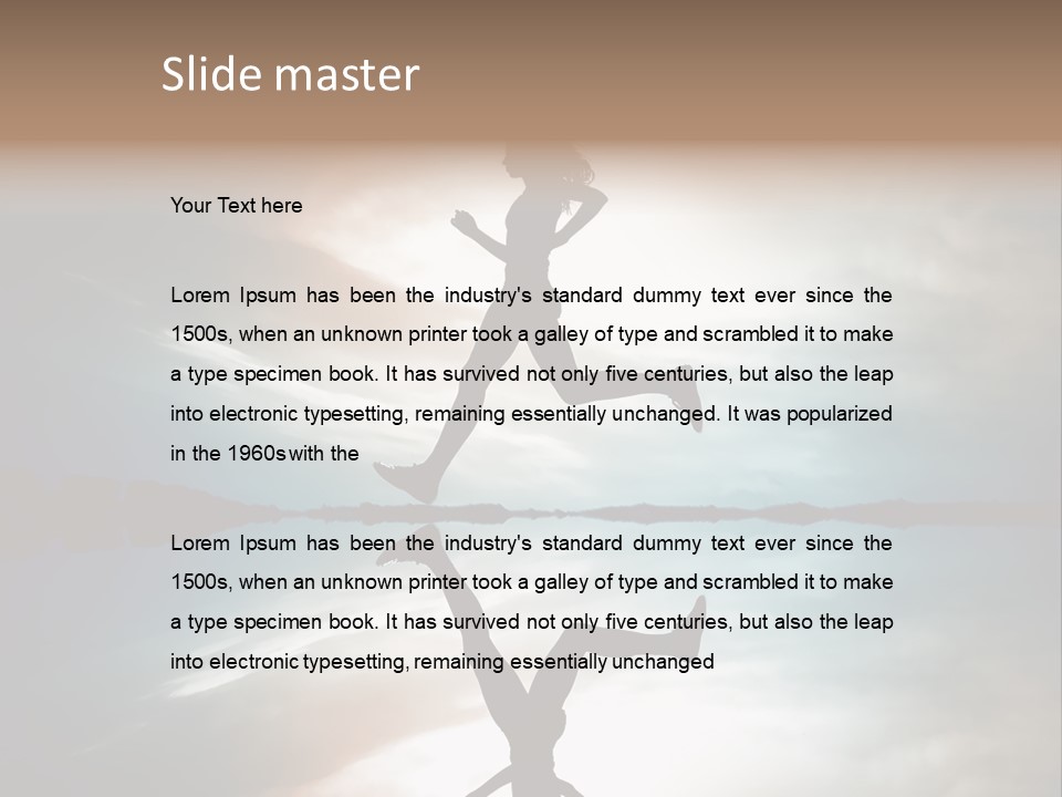 Run Female Profile PowerPoint Template