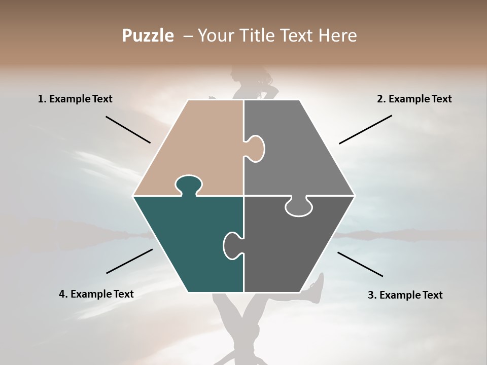 Run Female Profile PowerPoint Template