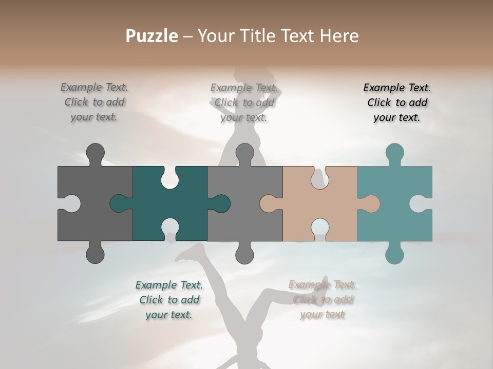 Run Female Profile PowerPoint Template