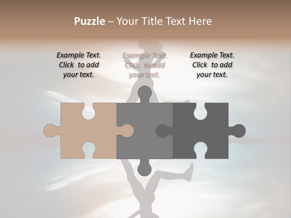 Run Female Profile PowerPoint Template