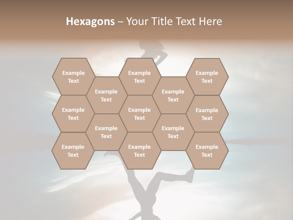 Run Female Profile PowerPoint Template