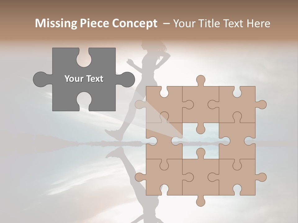 Run Female Profile PowerPoint Template