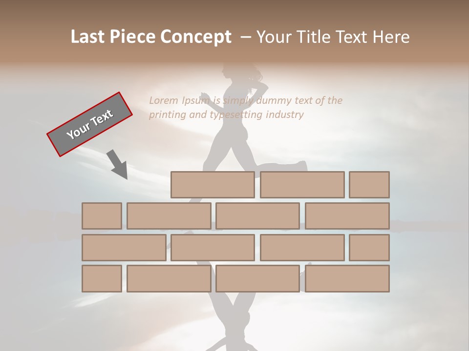 Run Female Profile PowerPoint Template