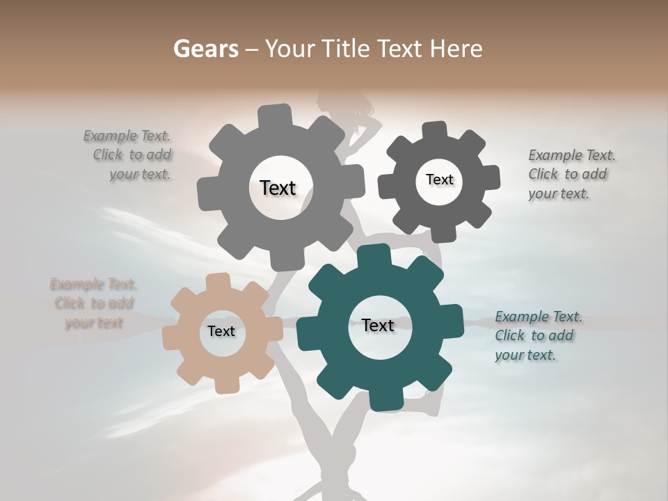 Run Female Profile PowerPoint Template