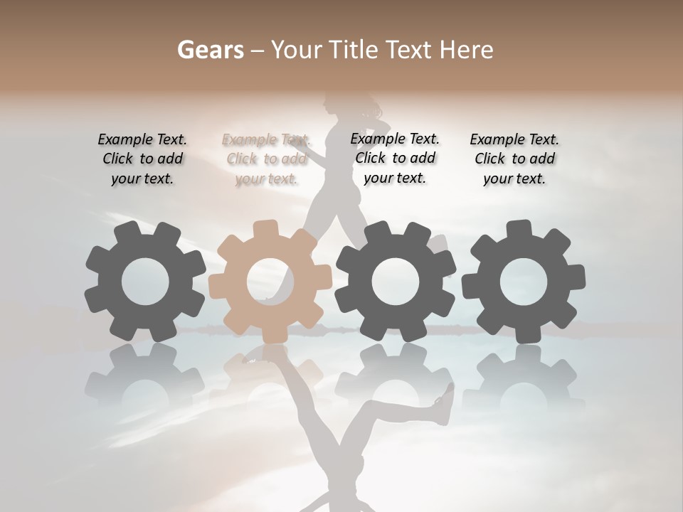 Run Female Profile PowerPoint Template