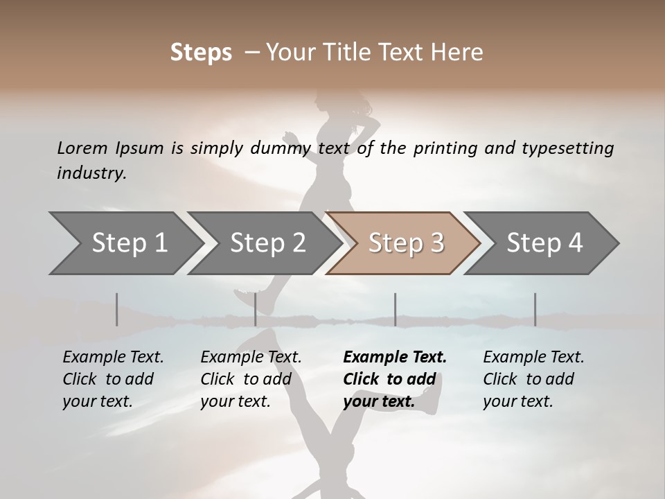 Run Female Profile PowerPoint Template