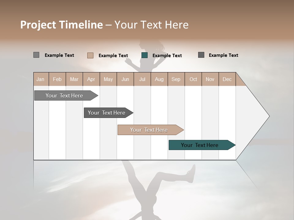 Run Female Profile PowerPoint Template