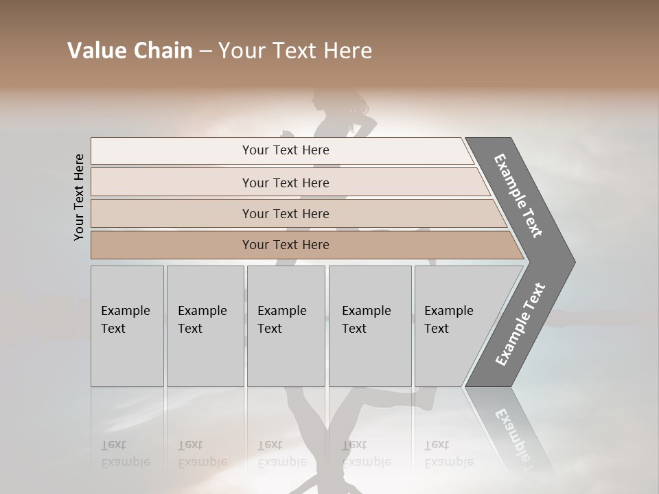 Run Female Profile PowerPoint Template