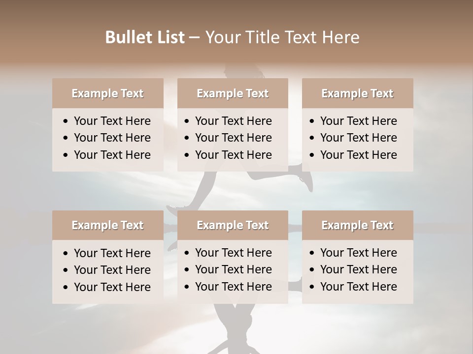 Run Female Profile PowerPoint Template