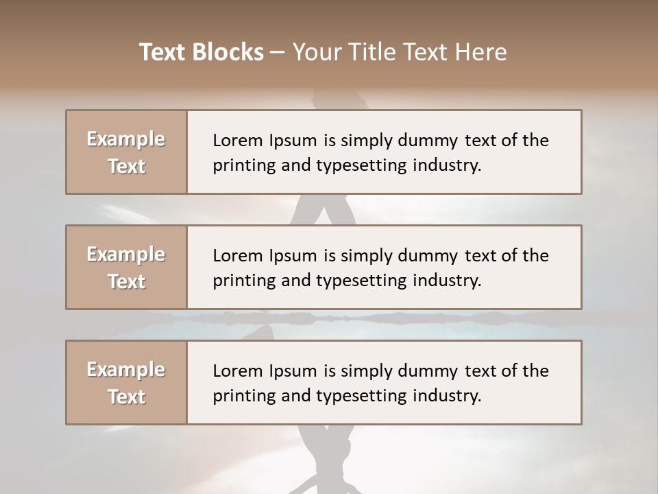 Run Female Profile PowerPoint Template