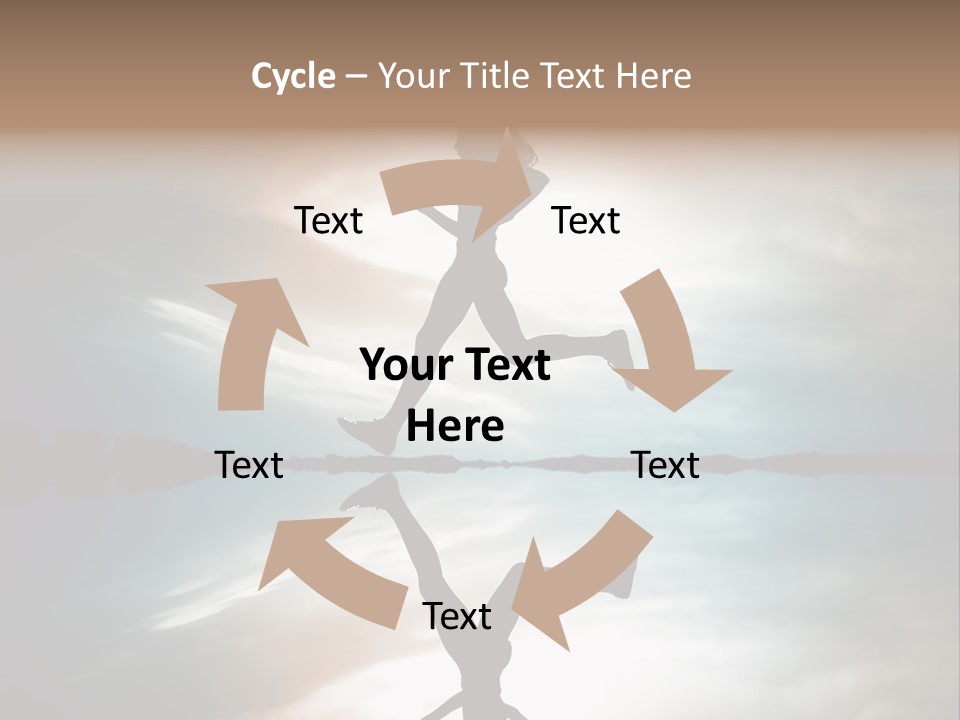 Run Female Profile PowerPoint Template