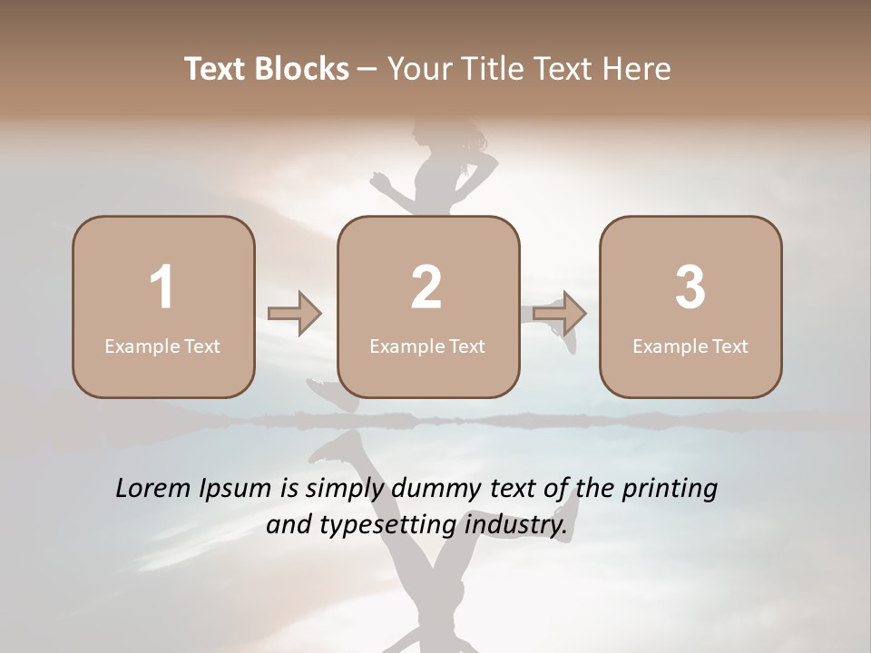 Run Female Profile PowerPoint Template