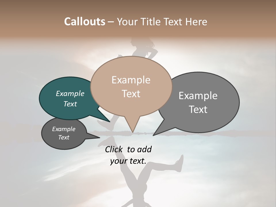 Run Female Profile PowerPoint Template