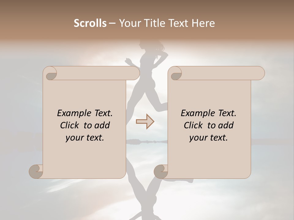 Run Female Profile PowerPoint Template