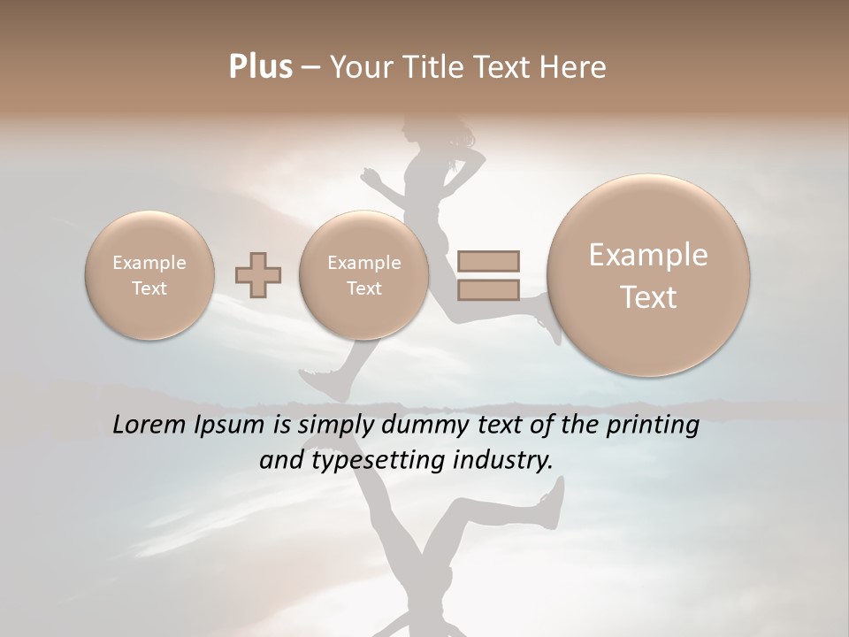 Run Female Profile PowerPoint Template