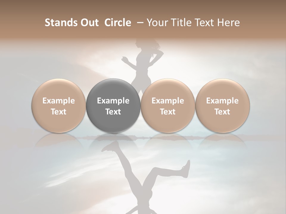 Run Female Profile PowerPoint Template