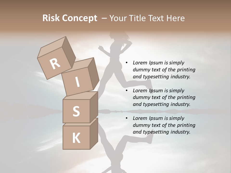 Run Female Profile PowerPoint Template