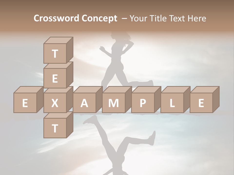 Run Female Profile PowerPoint Template