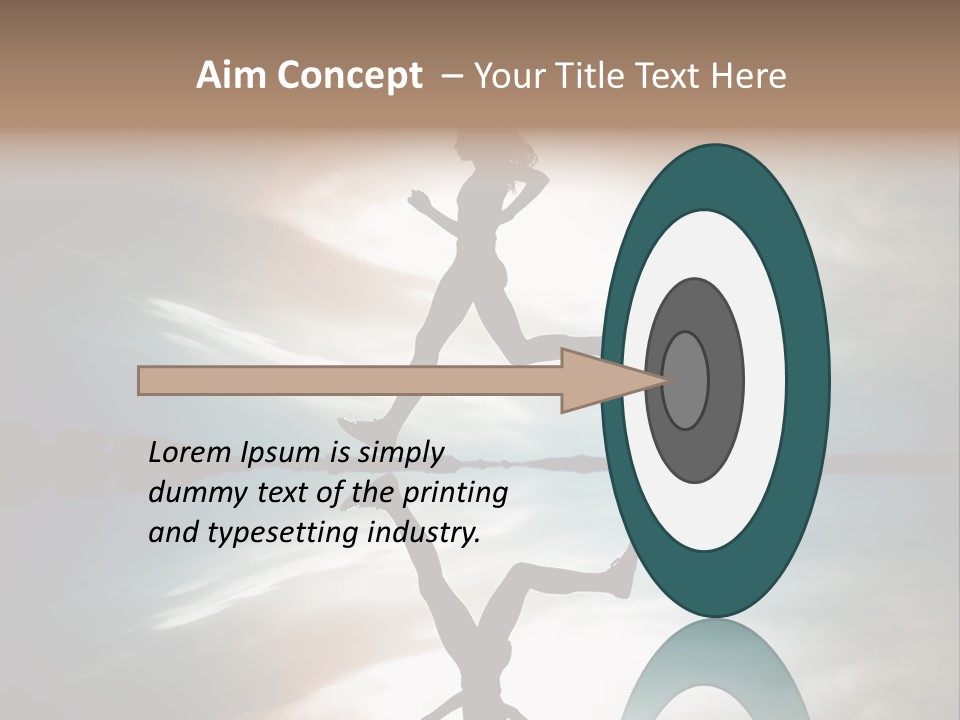 Run Female Profile PowerPoint Template