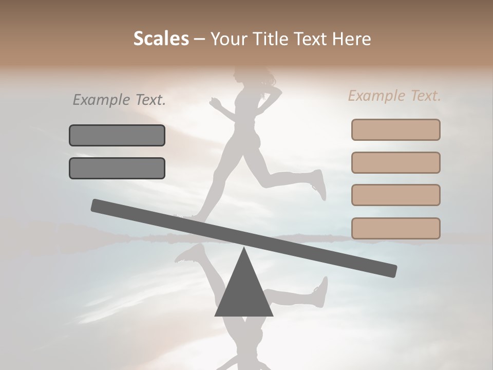 Run Female Profile PowerPoint Template