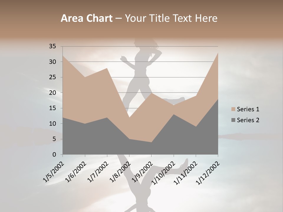 Run Female Profile PowerPoint Template