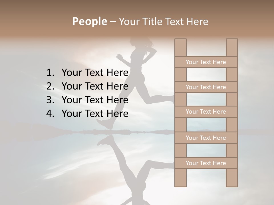 Run Female Profile PowerPoint Template