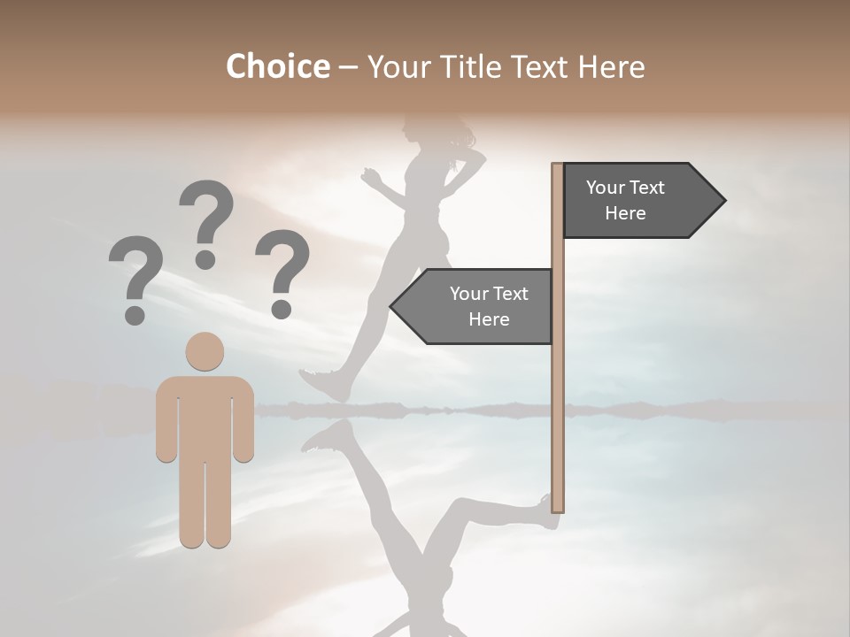 Run Female Profile PowerPoint Template