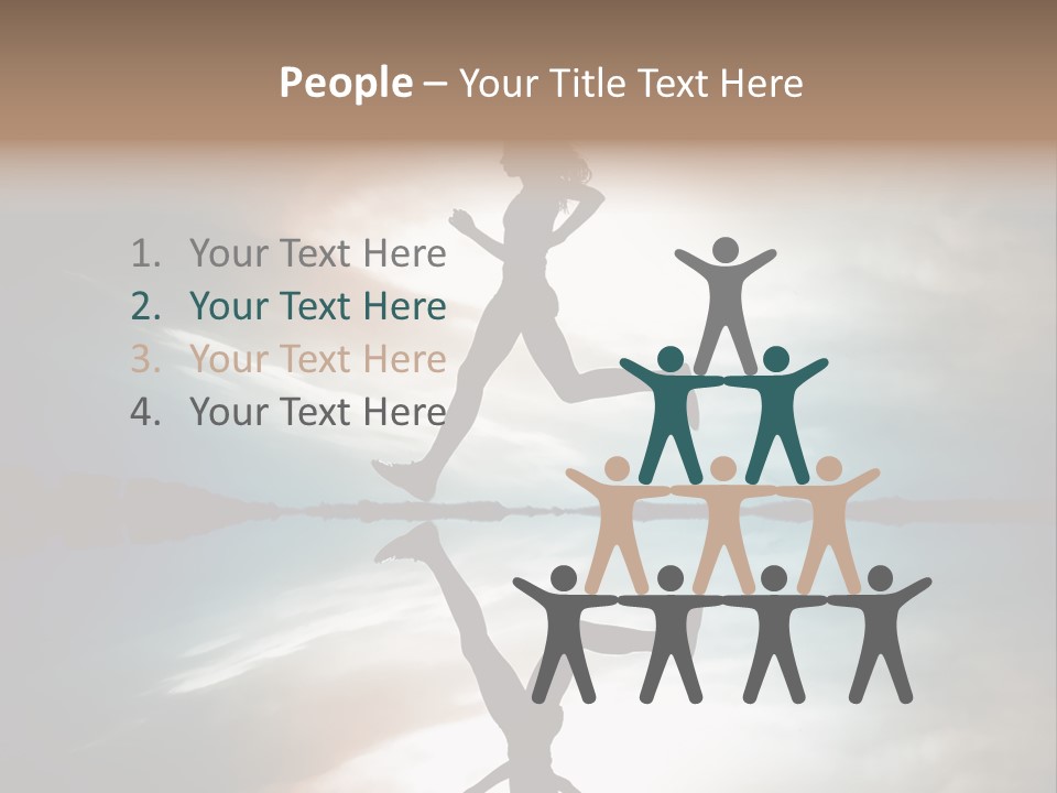 Run Female Profile PowerPoint Template