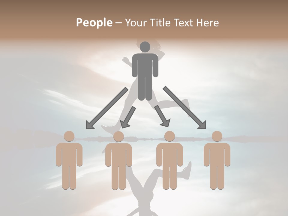 Run Female Profile PowerPoint Template