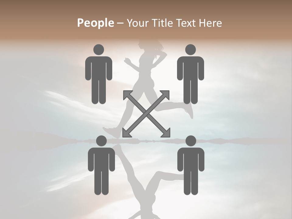 Run Female Profile PowerPoint Template