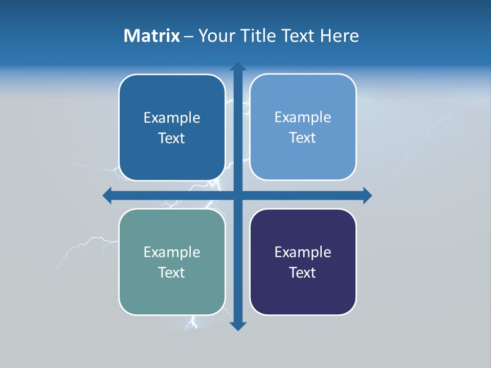 Blue Charge Thunder PowerPoint Template