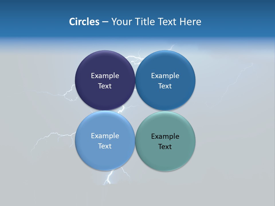 Blue Charge Thunder PowerPoint Template