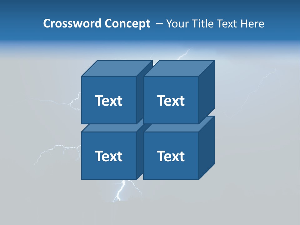 Blue Charge Thunder PowerPoint Template