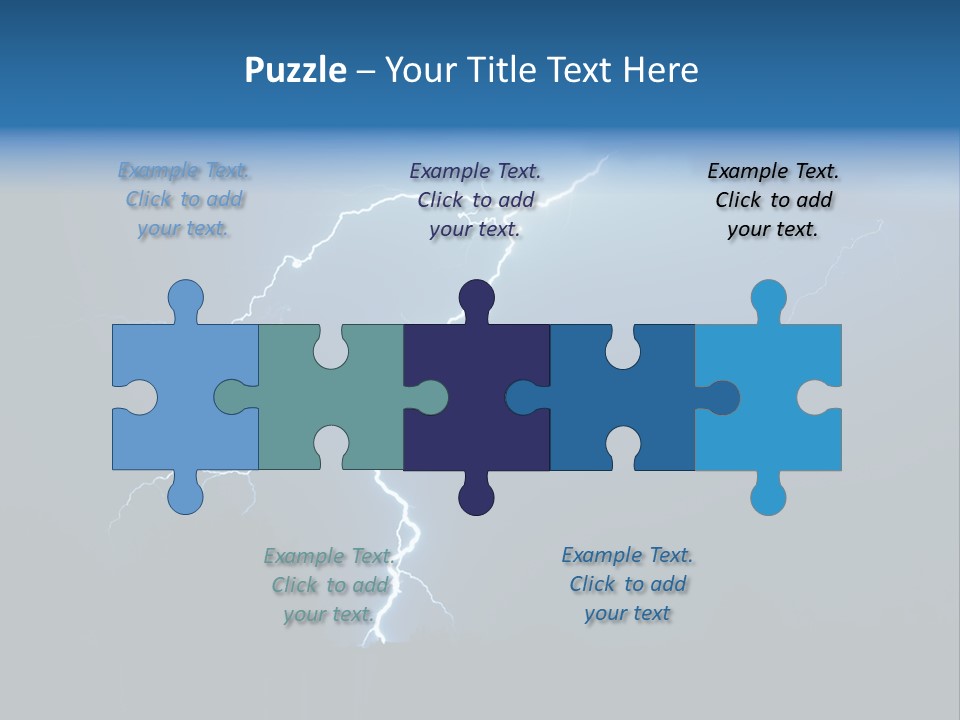 Blue Charge Thunder PowerPoint Template