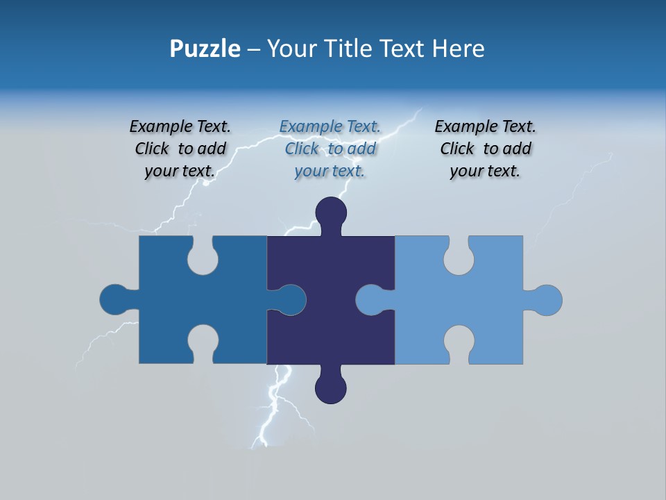 Blue Charge Thunder PowerPoint Template