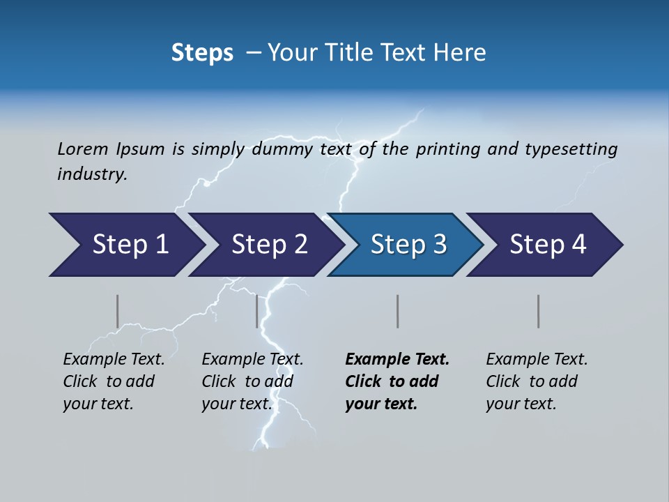 Blue Charge Thunder PowerPoint Template