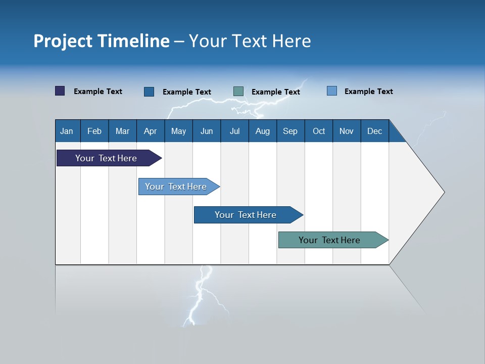 Blue Charge Thunder PowerPoint Template
