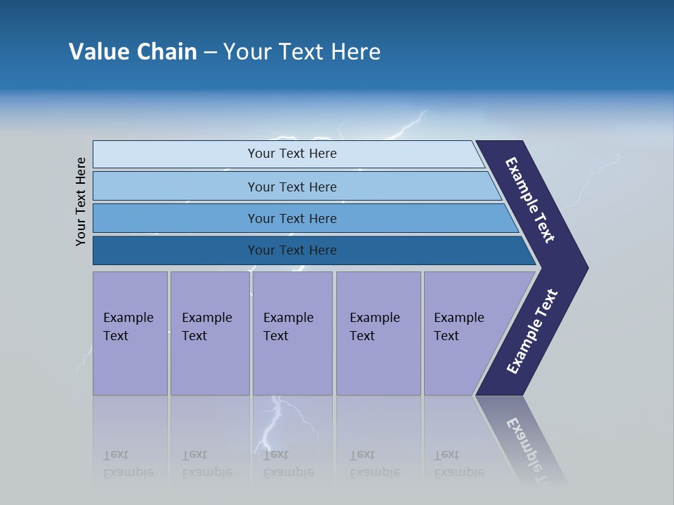 Blue Charge Thunder PowerPoint Template
