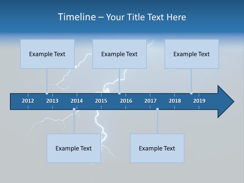Blue Charge Thunder PowerPoint Template