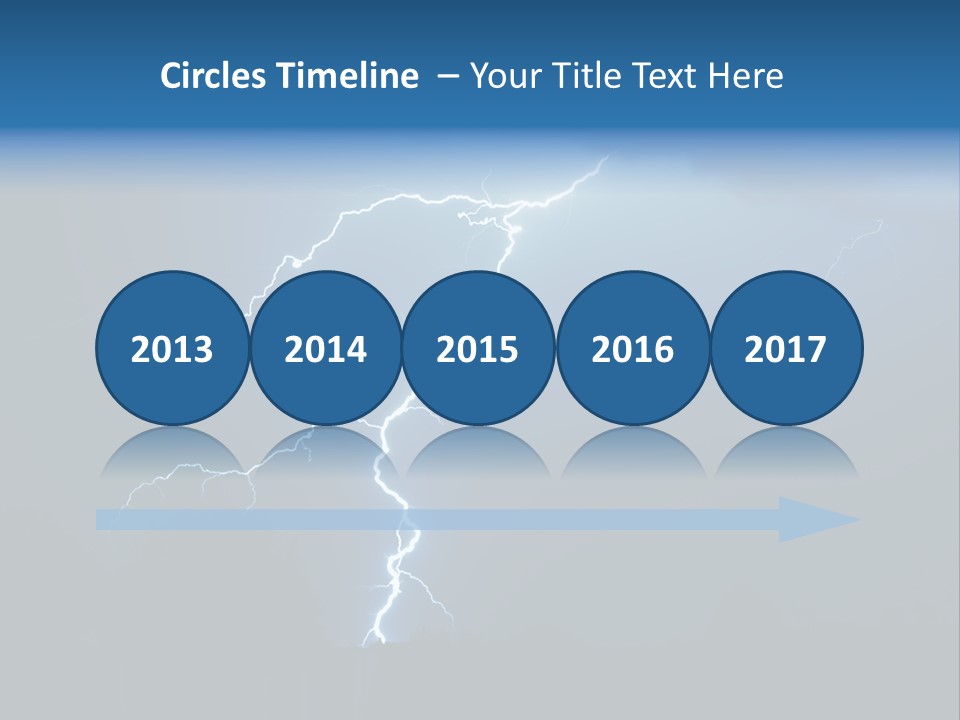 Blue Charge Thunder PowerPoint Template