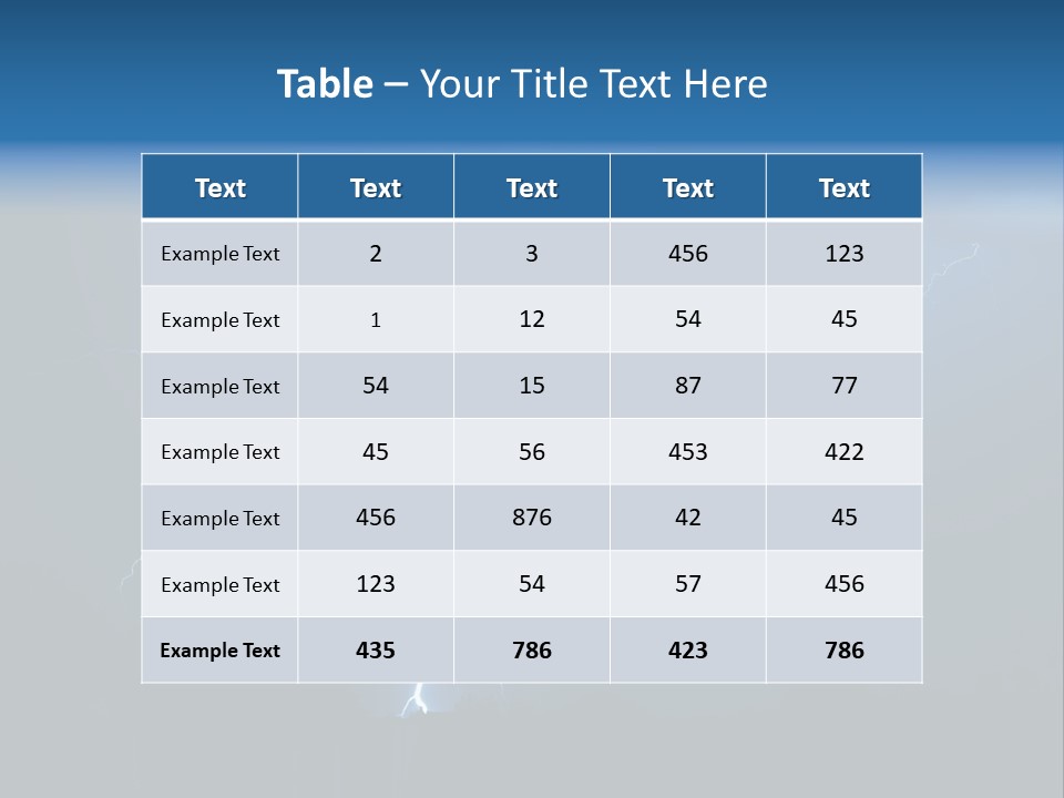 Blue Charge Thunder PowerPoint Template