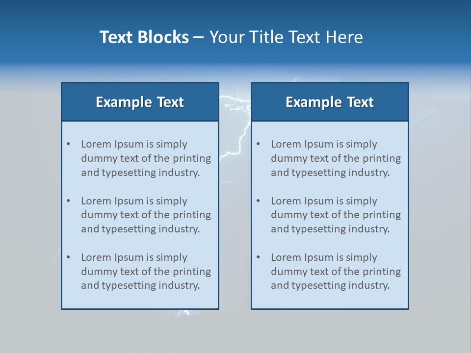 Blue Charge Thunder PowerPoint Template