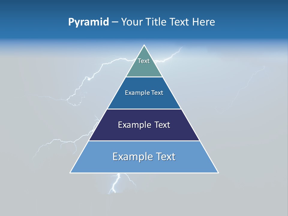 Blue Charge Thunder PowerPoint Template